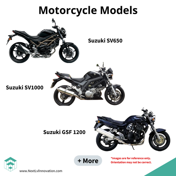 NLI's 7in M3 LED adapter's compatible motorcycle models. 