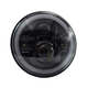 7in LED Black Headlight with White Halo