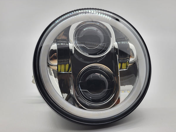 5.75in Halo LED Headlight with chrome housing