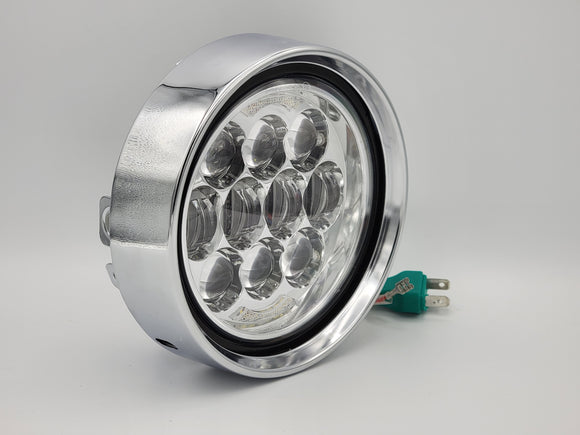 Yamaha VStar 650 and 1100 custom LED Headlight adapter side view