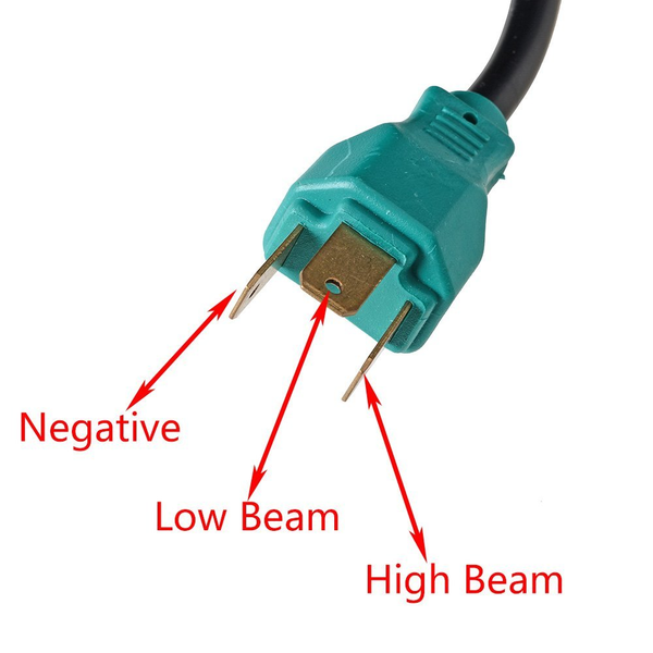 LED Headlight H4 plug wire diagram